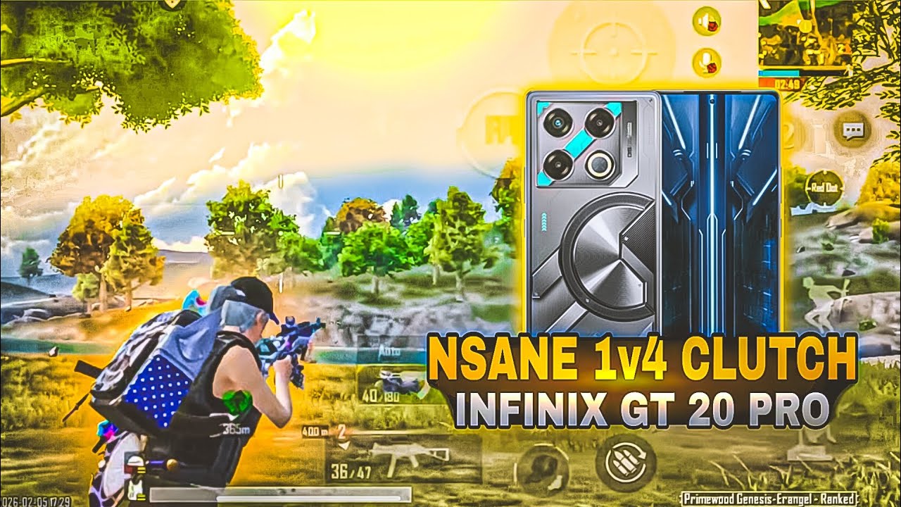 Infinix GT 20 Pro+20ms 🔱 INSANE 1v4 Clutch 🔥