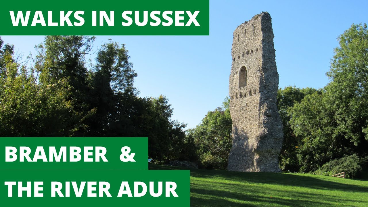 WALKS IN SUSSEX at BRAMBER, UPPER BEEDING & THE RIVER ADUR (SOUTH DOWNS NATIONAL PARK) (4K)
