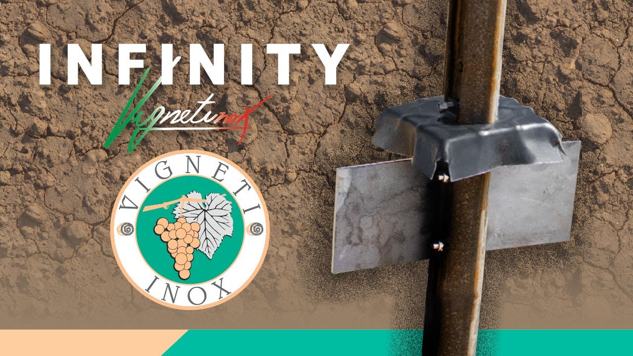 PINNE e PIASTRA ANTI-SFONDAMENTO per palo INFINITY su vigneto. - INFINITY+ FINS, vineyards post.