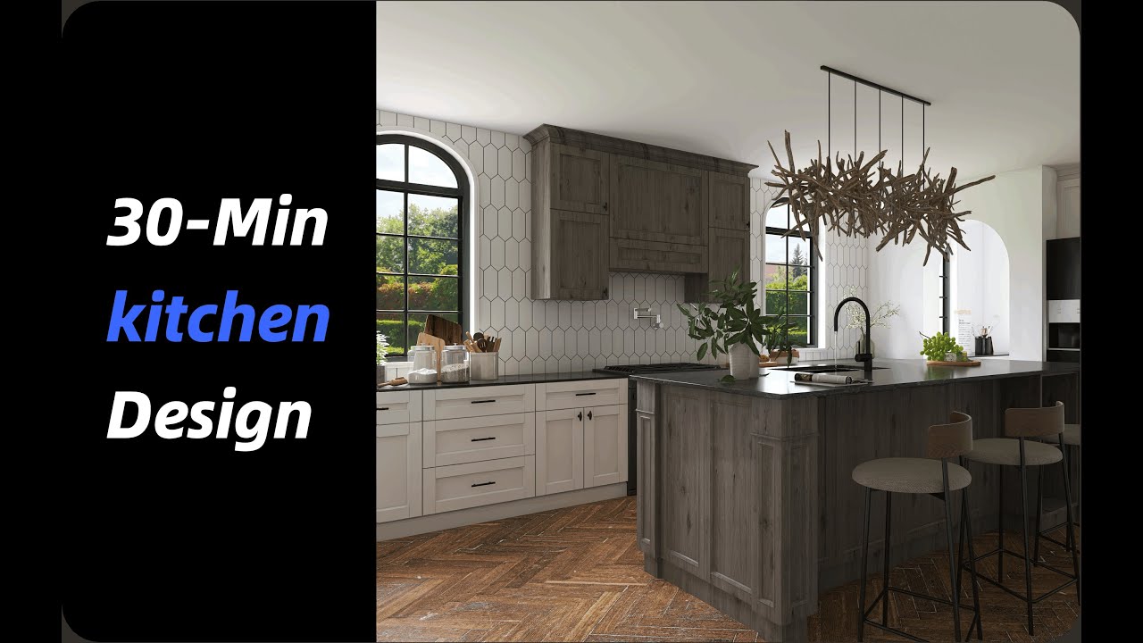 Create a Farmhouse-Style Kitchen in 30 Minutes with Homestyler