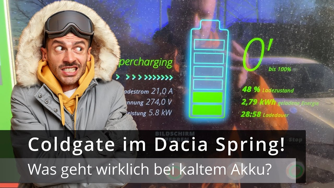 Dacia Spring — быстрая зарядка невозможна в холодную погоду?