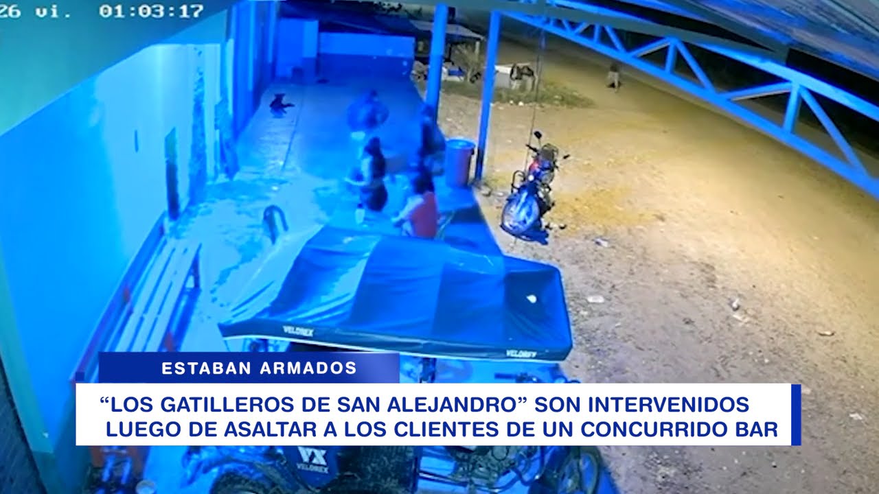 “LOS GATILLEROS DE SAN ALEJANDRO” SON INTERVENIDOS LUEGO DE ASALTAR A LOS CLIENTES DE UN LOCAL