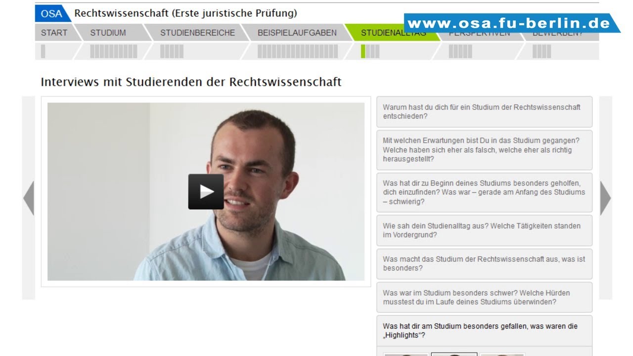 Rechtswissenschaft studieren an der Freien Universit&auml;t Berlin
