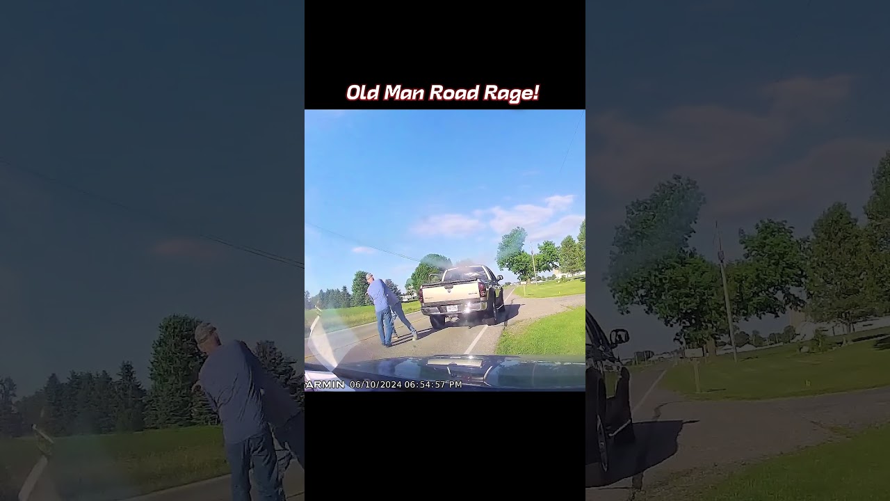 Old Man Gets What He Asked For! #baddrivers #instantkarma #roadrage