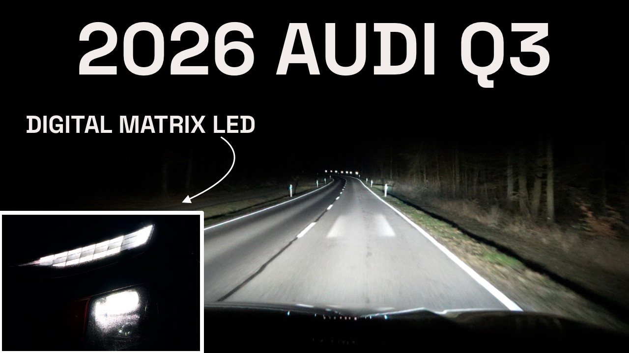 2026 Audi Q3: Digital Matrix LED Headlights High Beam Test - Autophorie Extra