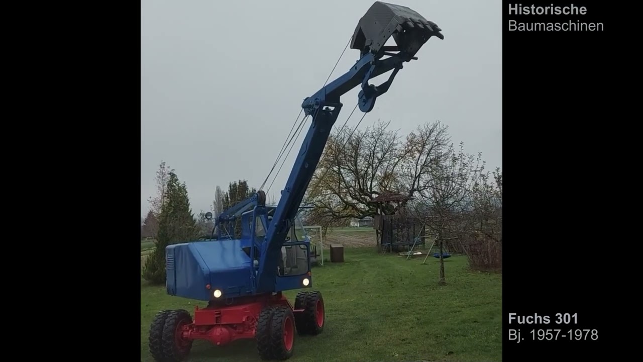Fuchs 301, Seilbagger, Oldtimer Baumaschinen, Aufnahmen von der Höri Halbinsel am Bodensee