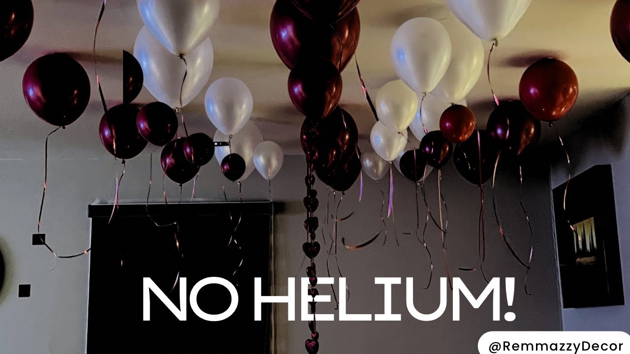 Decorate Ceiling Balloons Without Helium | Easy Party Hack