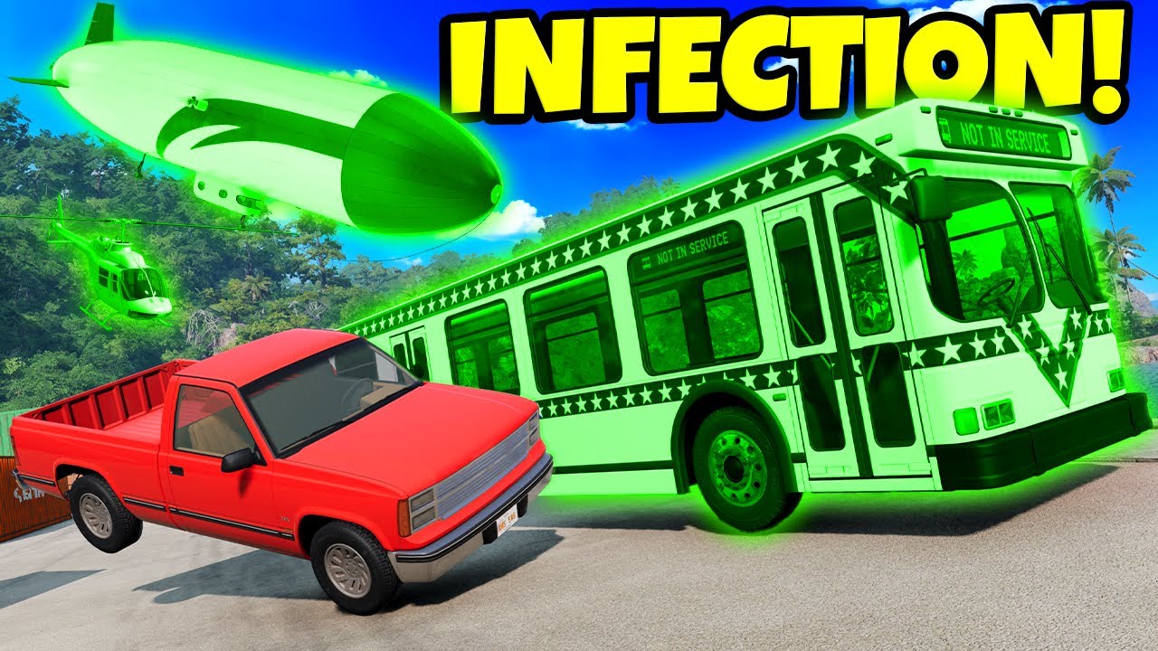 Прятки на случайных машинах. ИНФЕКЦИЯ, но мы ВСЁ ломаем! (BeamNG Drive Mods)