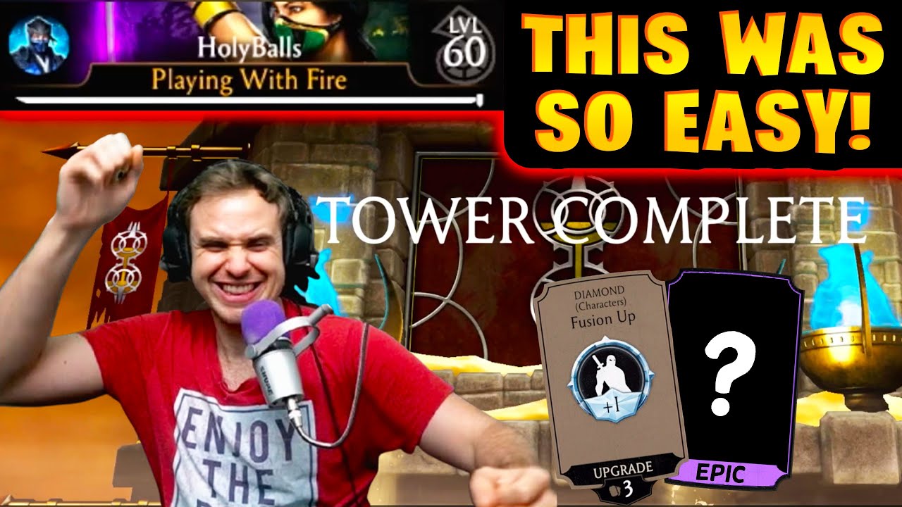 I Beat Battles 50 in Tower of Time in MK Mobile. SUPER WEAK Team Domination. Easy Strategy.