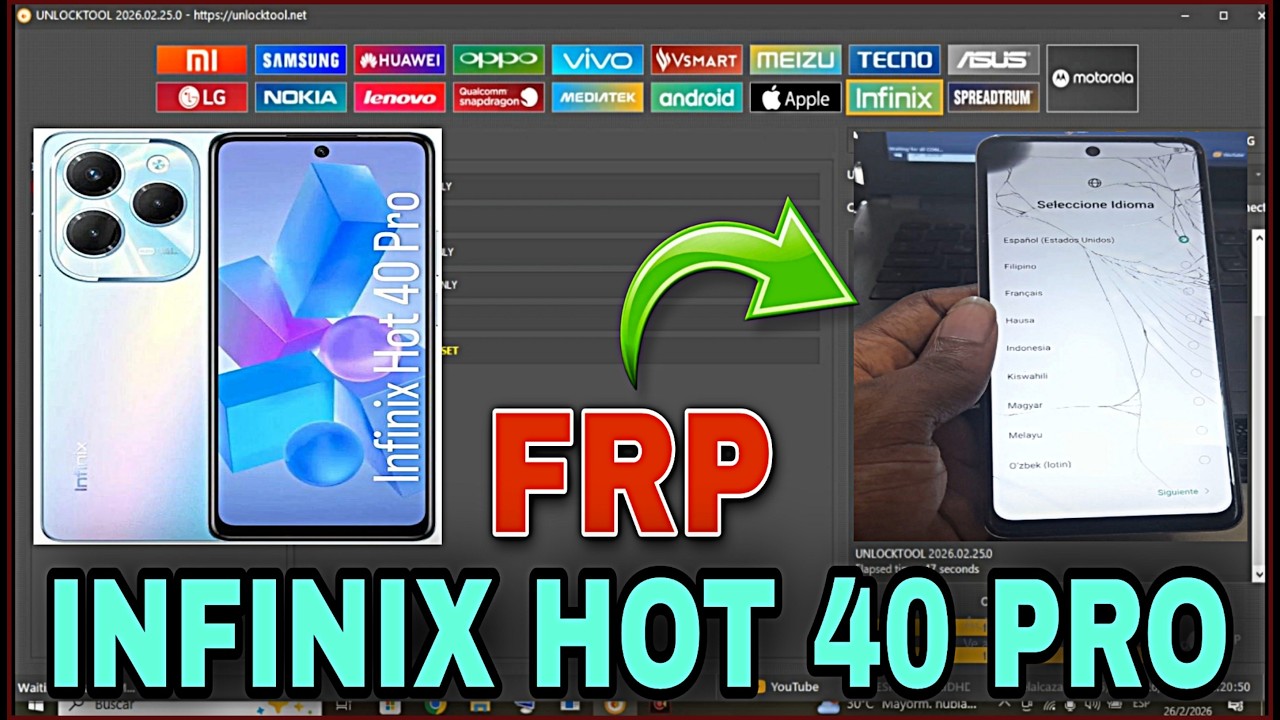 Frp INFINIX HOT 40 PRO - UnlockTool, Bypass X6837