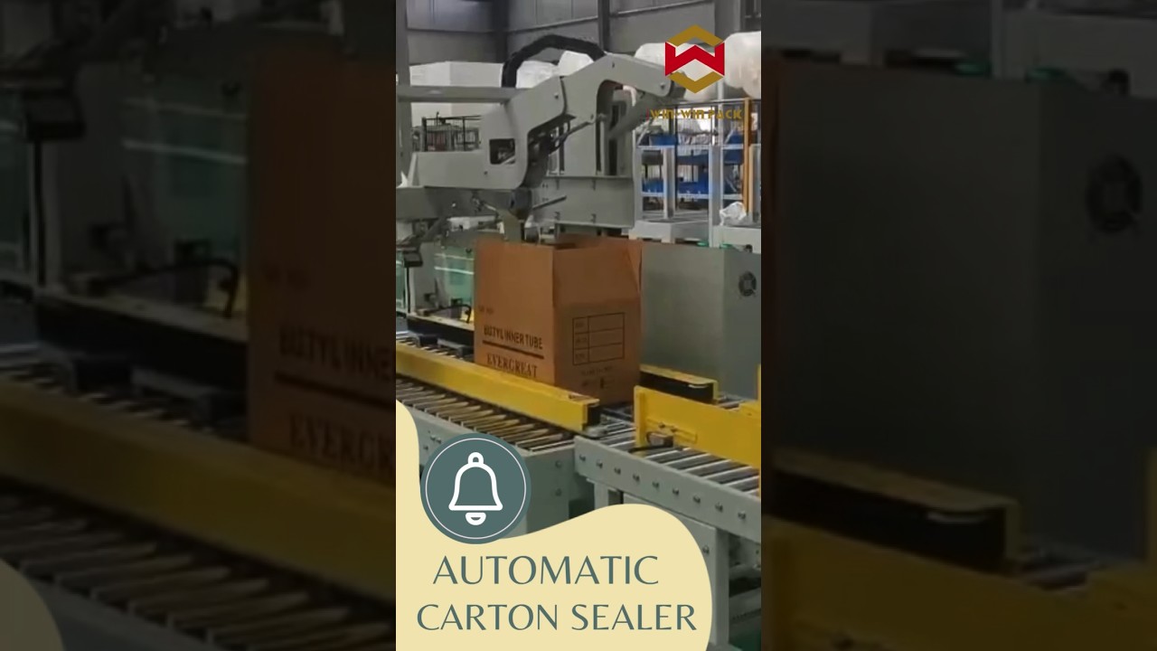 Automatic flaps folding carton sealer #shorts