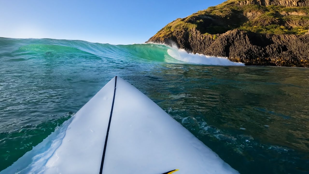 SURFING THE SOUTH ISLAND WAVE MACHINE *THE BEST YET* (RAW POV)