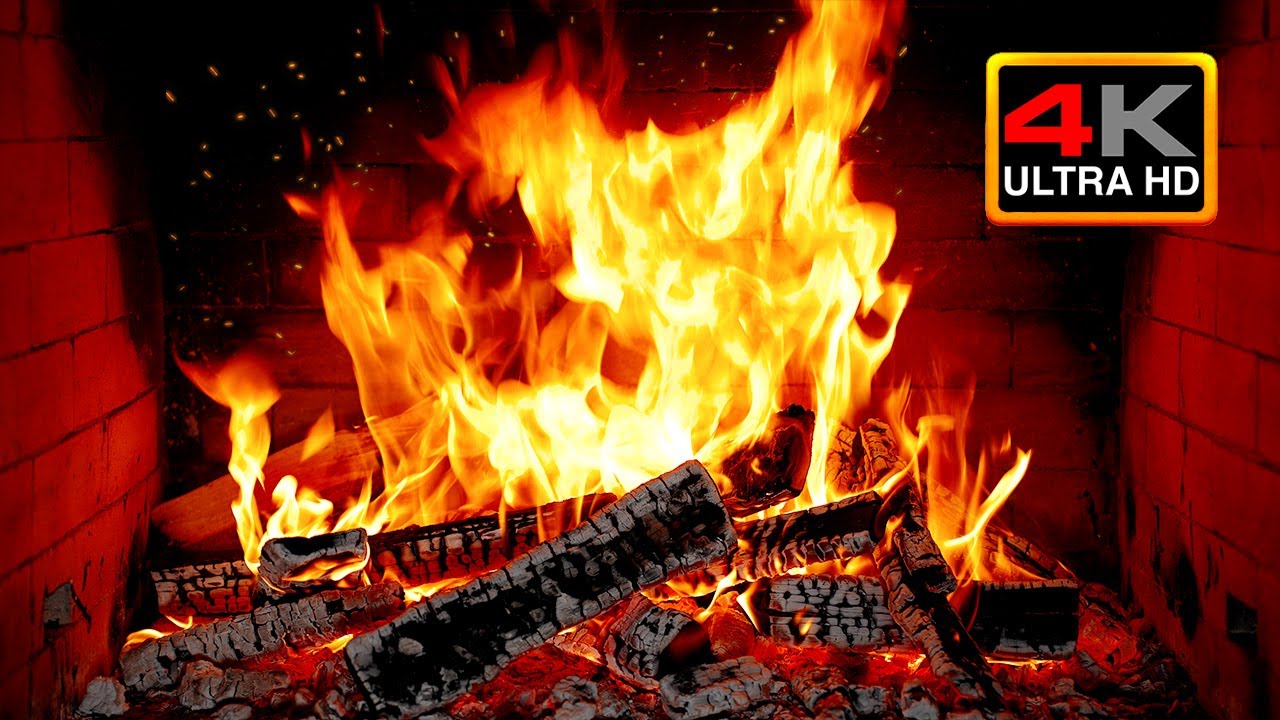 🔥 Камин 4K UHD с потрескивающим огнем |  12 часов комфортного сна и отдыха