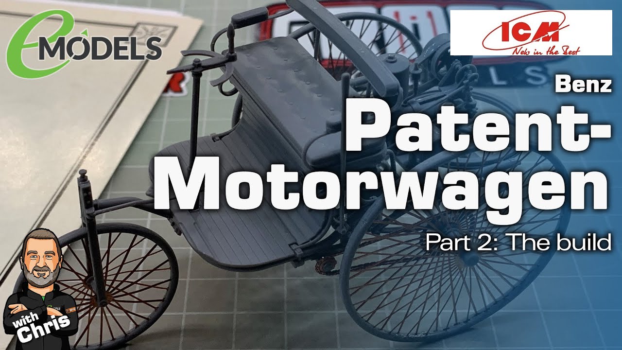 ICM 1/24 scale Benz Patent-Motorwagen (#24040) build. Part 2: Building