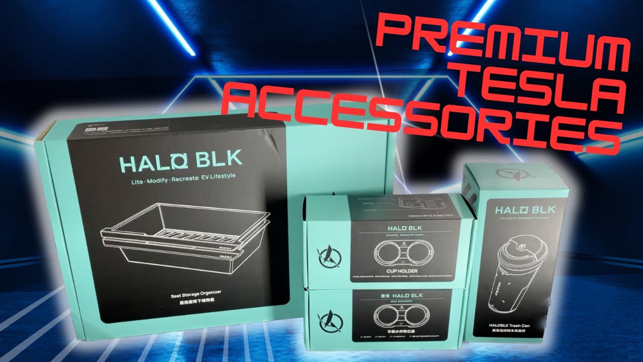 PREMIUM Tesla Accessories REVIEW from HALOBLK || Seat Storage Organiser || Trash Can || Cup Holder