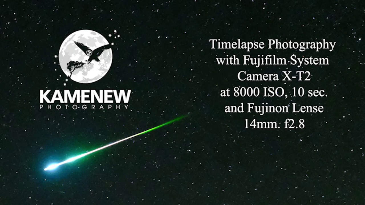 Perseid Fireball in 4K timelapse video
