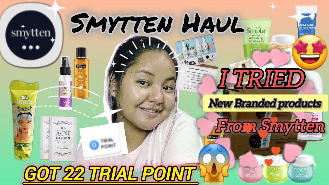 I Got 22 😱Trial point products Just at₹289 Rupees🤩 from Smytten 0 trial point+ 1rs products 💜💜💜