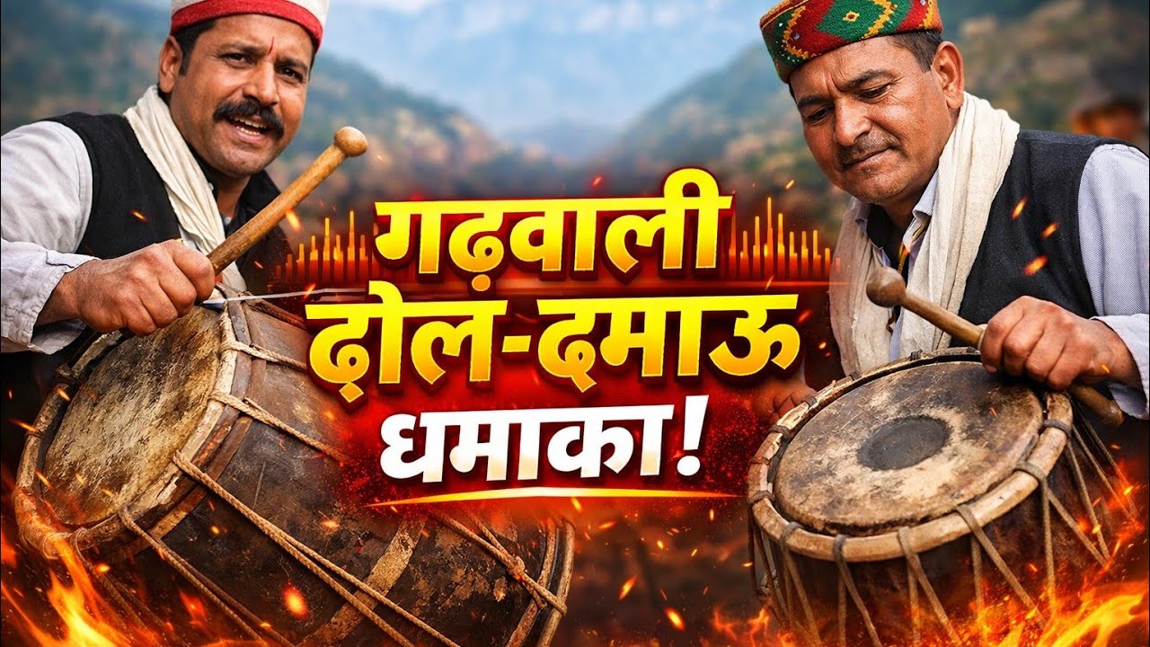 Garhwali Dhol Damau & masaj baja in Delhi || Retirement Celebration of India Army person 