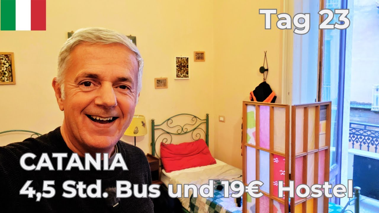 Tag 23: CATANIA - Kein Zug wegen Zyklon! Bus-Chaos & Hostel-Tour 🌪️
