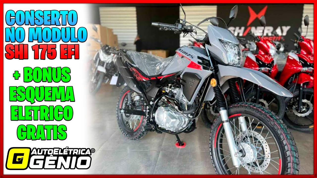 CONCERTANDO MODULO DA SHINERAY SHI 175 EFI! + ESQUEMA ELETRICO GRATIS!