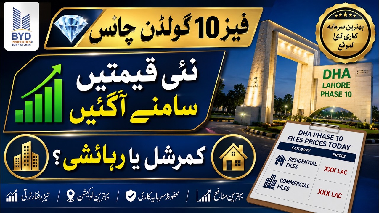 DHA Phase 10 Lahore Files Update | Commercial & Residential Rates + Market Trend
