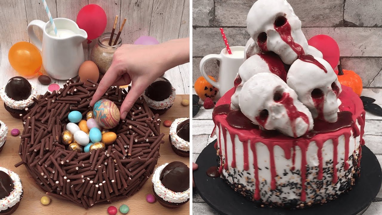 Over-the-Top Cakes 🥳  Cash Cake 🎁 Chocolate Nest 🐣  Skull Cake 😱