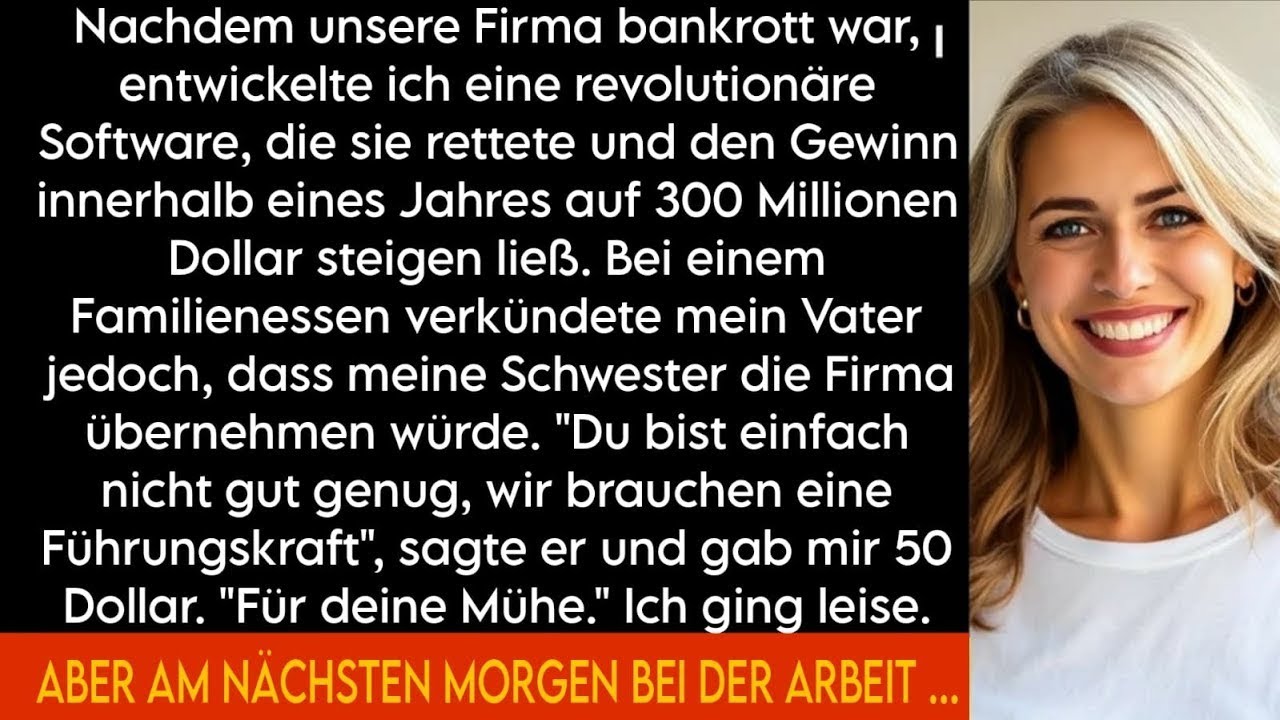 Meine Software rettete die Firma – doch Papa gab alles meiner Schwester