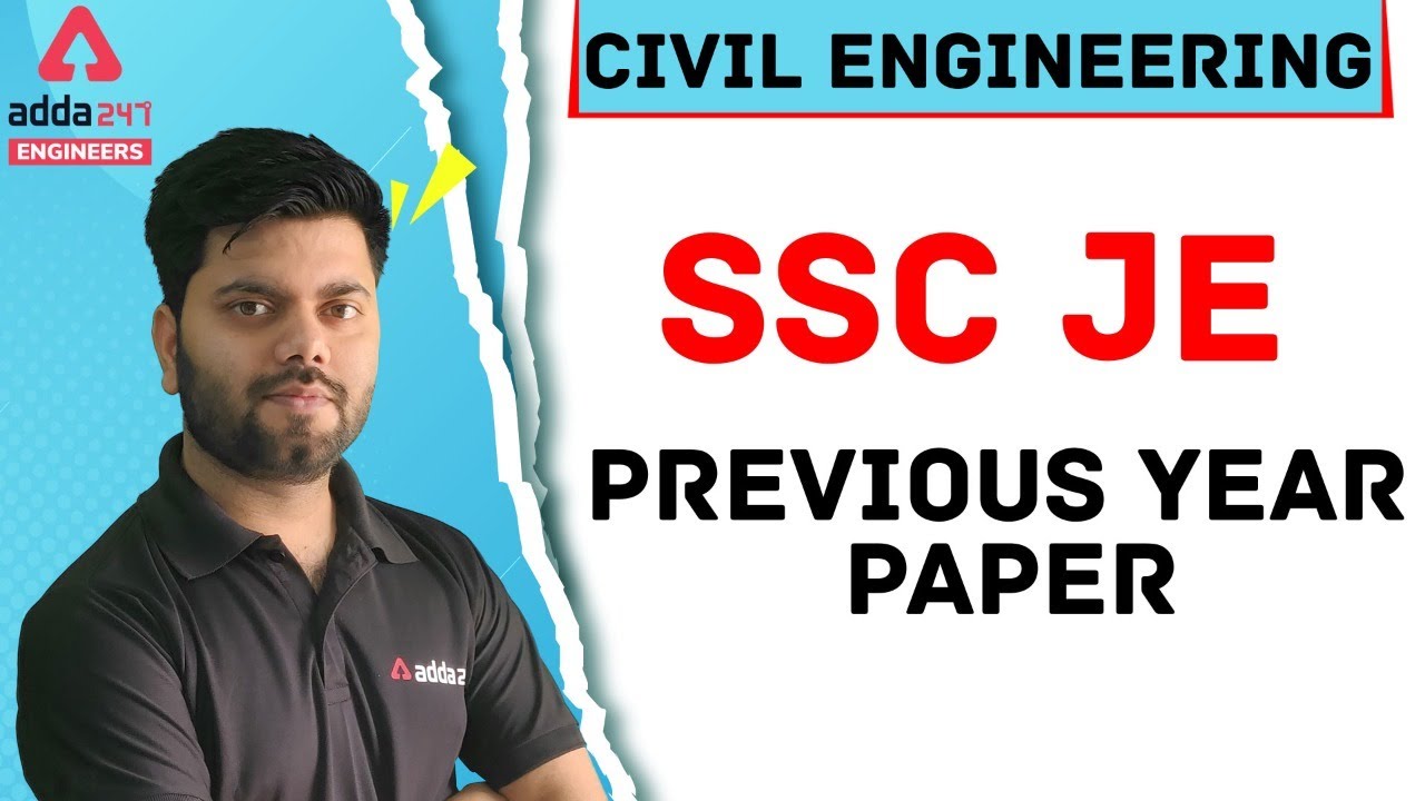 SSC JE 2021 | Civil Engineering | PREVIOUS YEAR PAPER
