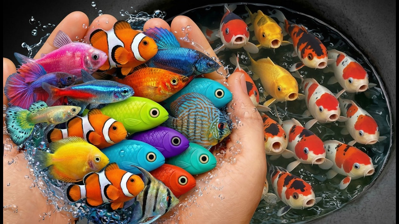 FYP! Unboxing Ikan Hias Warna-Warni 🐠🌈 Koi Sultan, Glowfish Neon, Cupang Slayer & Kura-Kura Brazil!