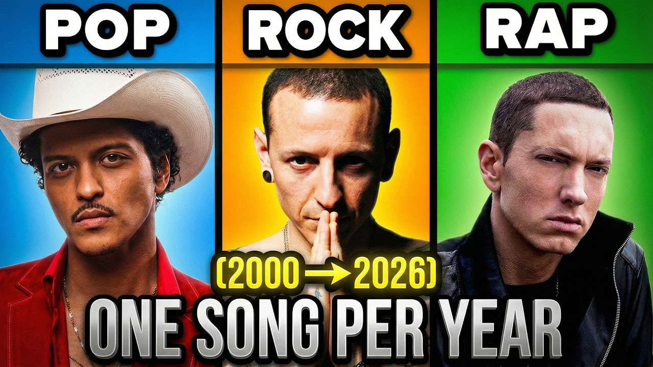 POP vs RAP vs ROCK Songs (2000 to 2026)