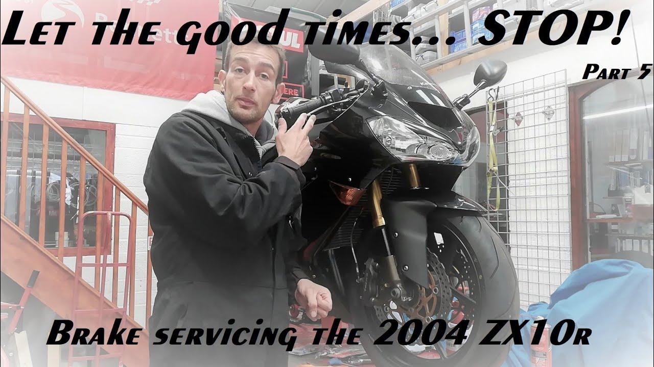 2004 zx10r project, part 5. Let the good times...stop fast. Servicing the brakes on the big Kawasaki