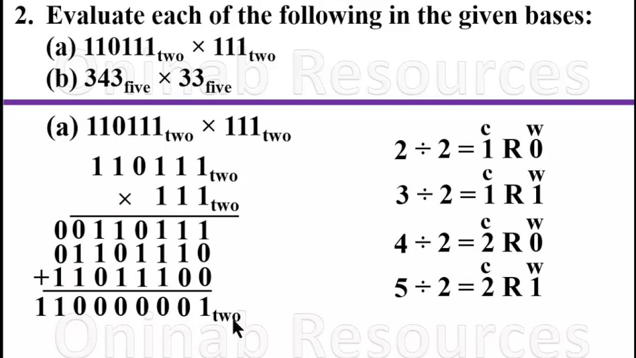 Number Bases: Multiplication