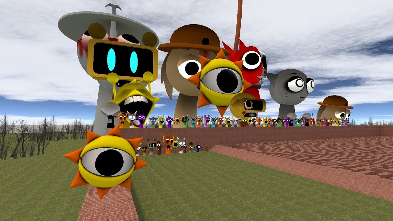 I FOUND ALL STAGES AND PHASES OF HORROR SPRUNKIS IN THIS MAZE IN GARRYS MOD !