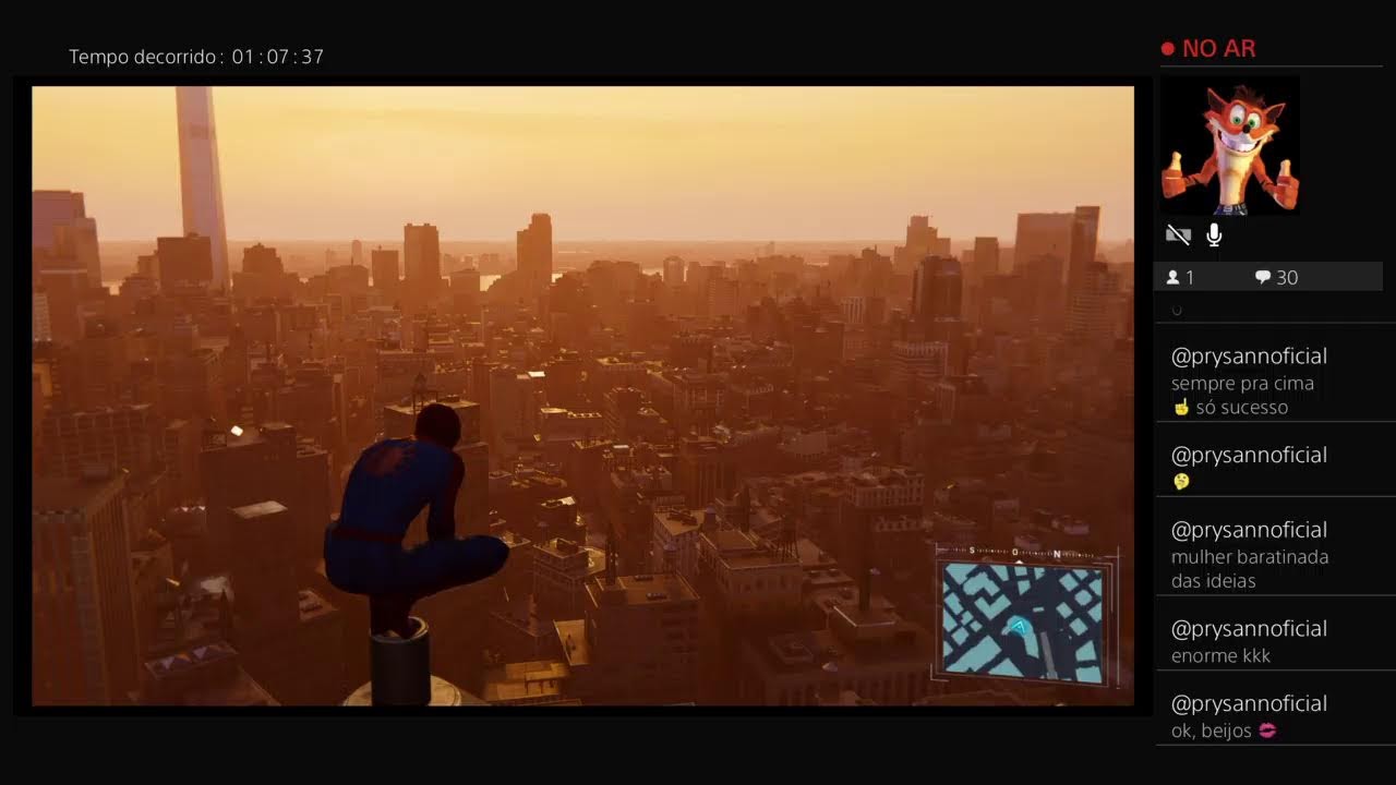 Ao Vivo Jogando Marvel'S Spider Man Direto do ps4