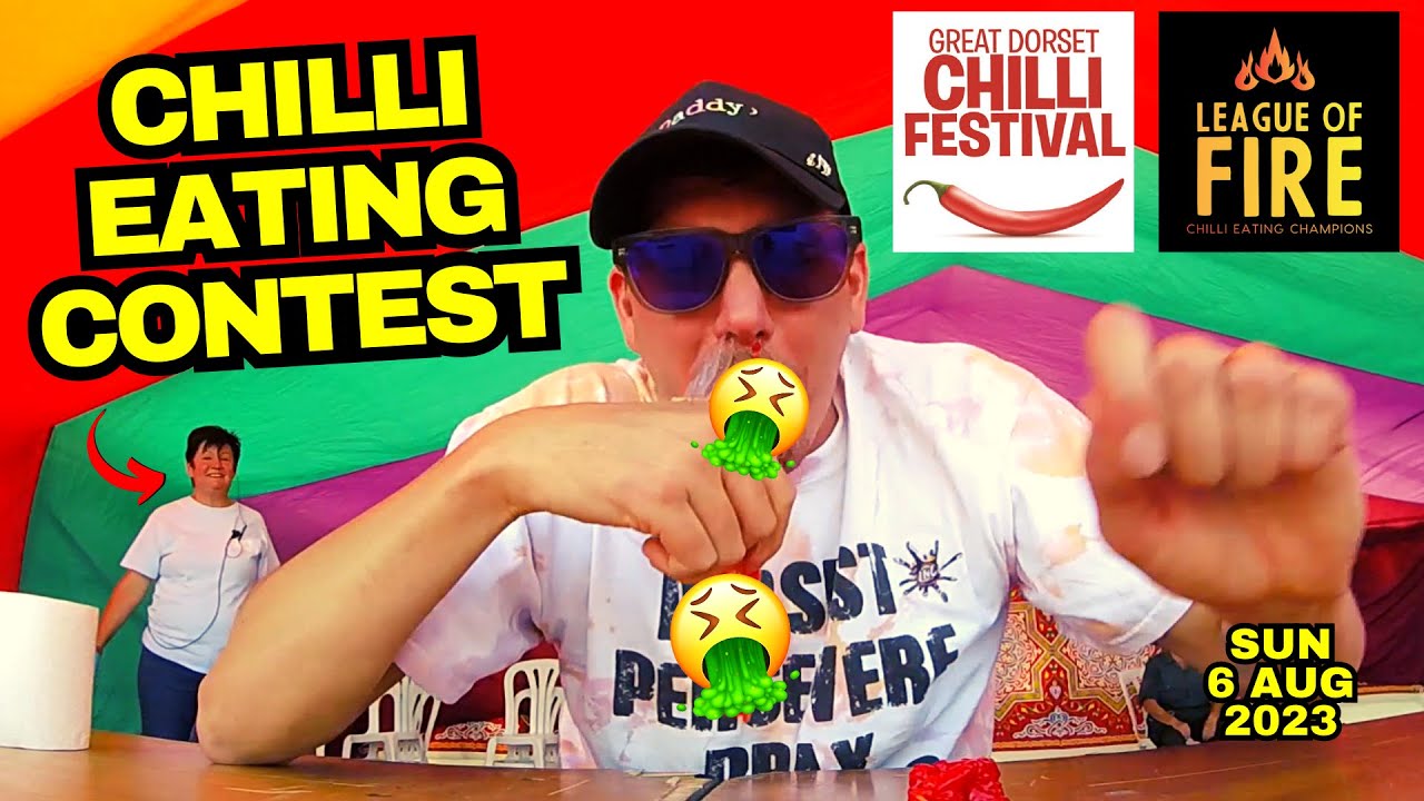 🌶 CHILI EATING CONTEST - Great Dorset Chilli Festival 2023 - 🤮 WARNING!