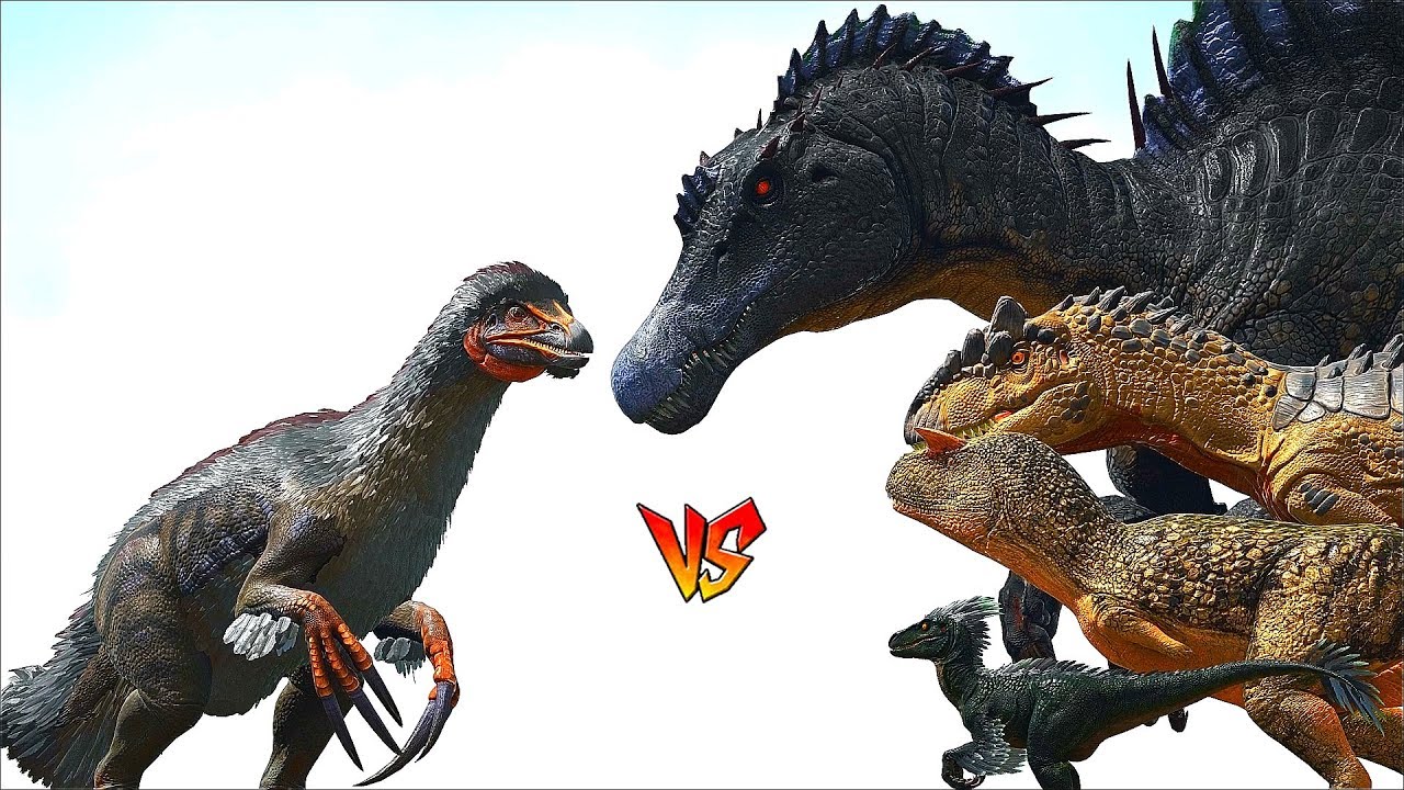 Ark Survival - THERIZINOSAURUS vs RAPTOR/CARNO/ALLO/SPINO and more [Ep.216]