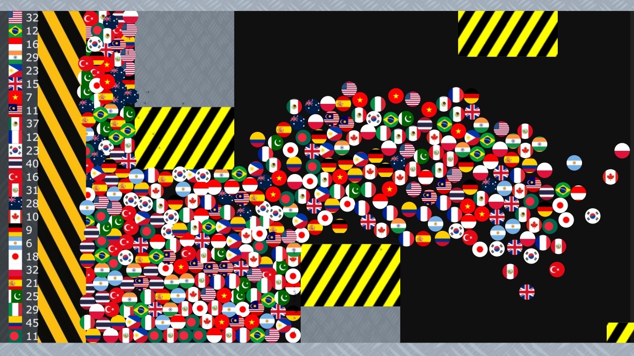 Shutter Crush - Proliferation Survival Marble Race In Algodoo - Top Viewers October 2025