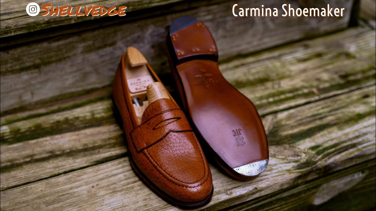 What is Peccary Leather? Carmina Shoemaker Custom Weekend Moc Toe Loafer Unboxing.