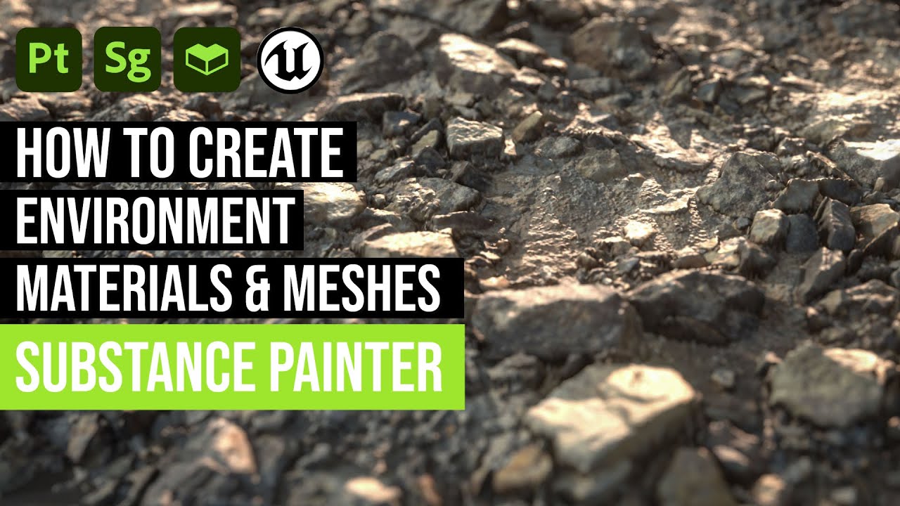 Creating environment materials and meshes in Substance 3D Painter