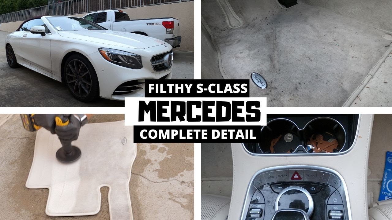 Deep Cleaning a FILTHY MERCEDES | CARPET CLEANING and Satisfying Car Detail Transformation! ASMR