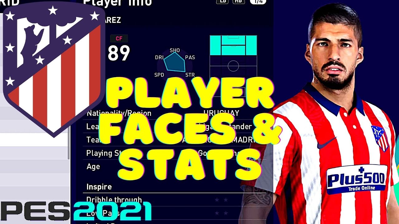 PES 2021 | Atl&eacute;tico Madrid | Player Faces & Stats