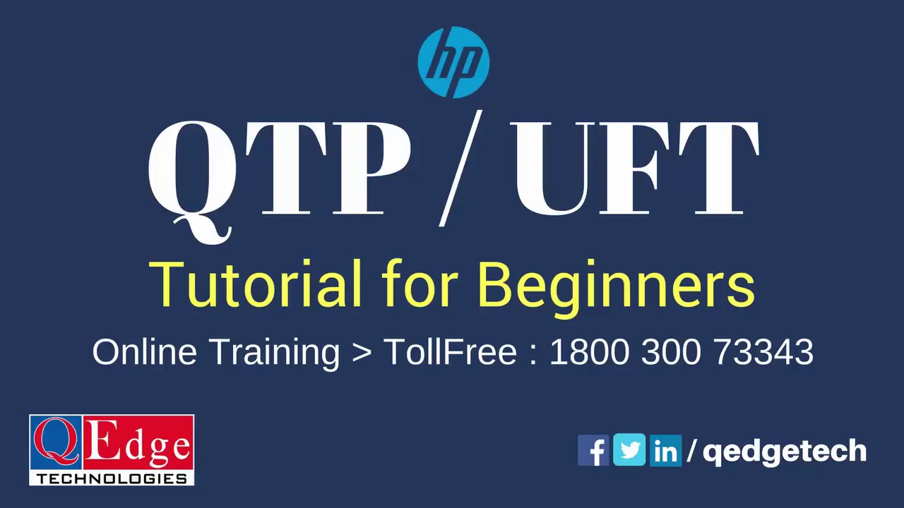 QTP UFT Tutorial for Beginners | HP QTP Online Training | QEdgeTech