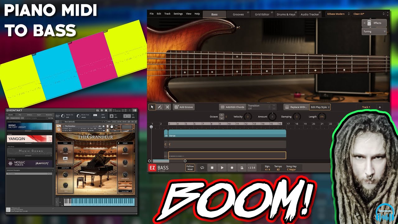 ToonTrack EZBASS — БЫСТРО добавьте бас в фортепианную дорожку!