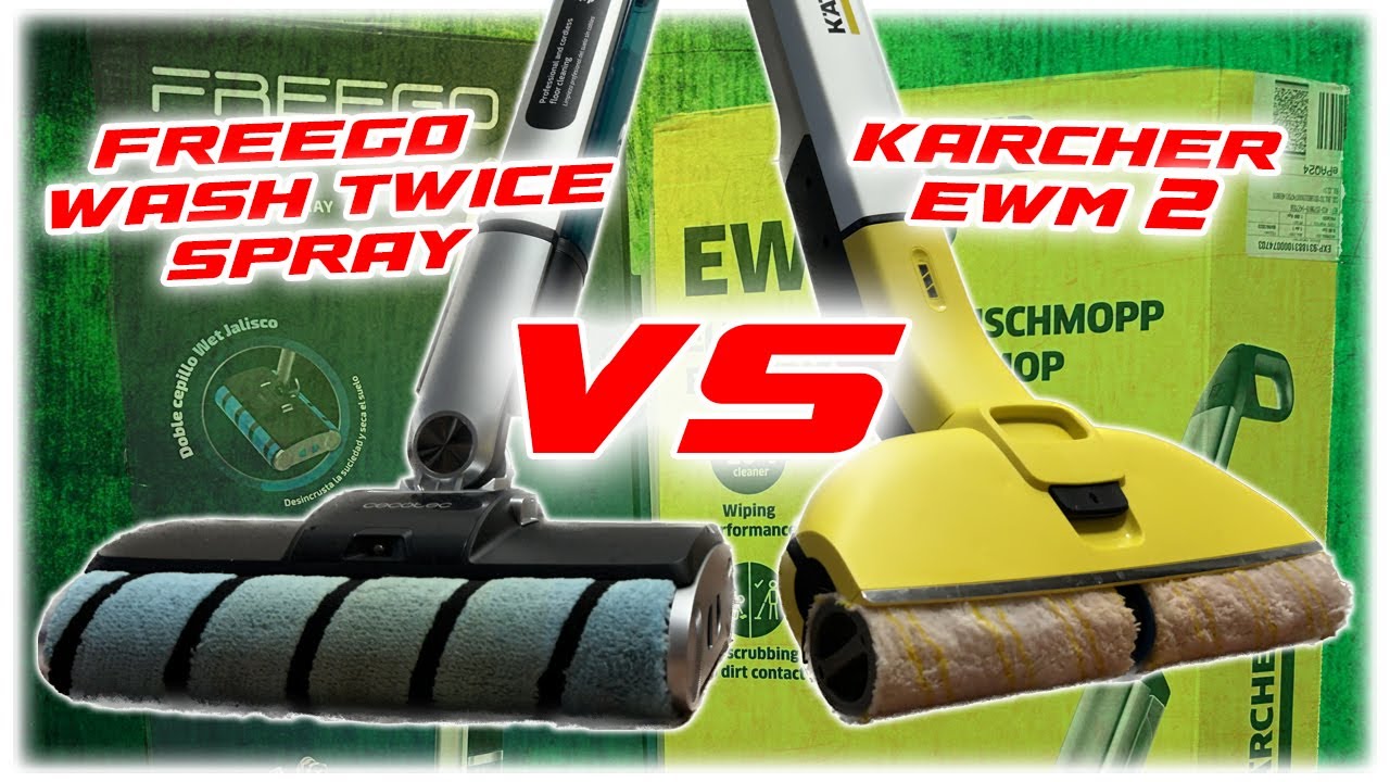Cecotec FREEGO WASH TWICE SPRAY 🔴VS🔴 KARCHER EWM2 ¿Cuál es mejor FREGONA ELÉCTRICA?