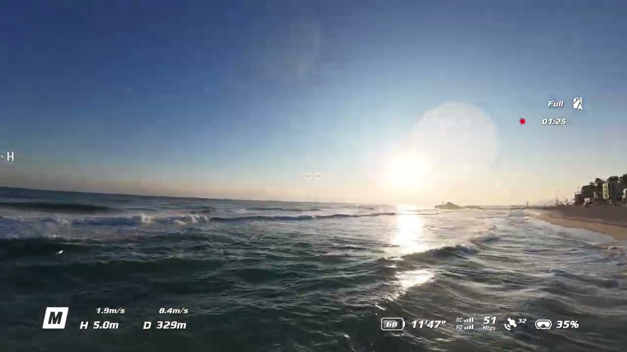 아바타2 강릉 바닷가 일출 (fpv beach cruising in South Korea)