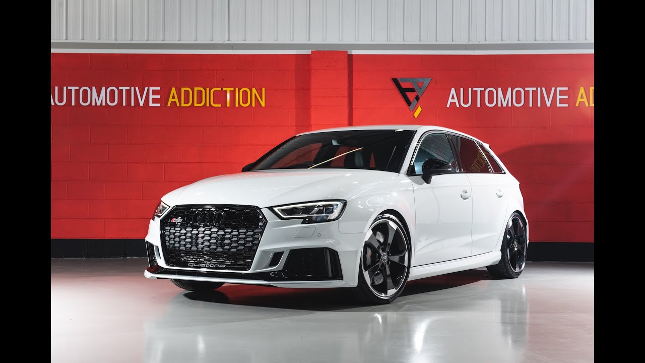 Audi RS3 8V Facelift Sportback; APR Stage 1 483BHP in Glacier White For Sale at Automotive Addiction