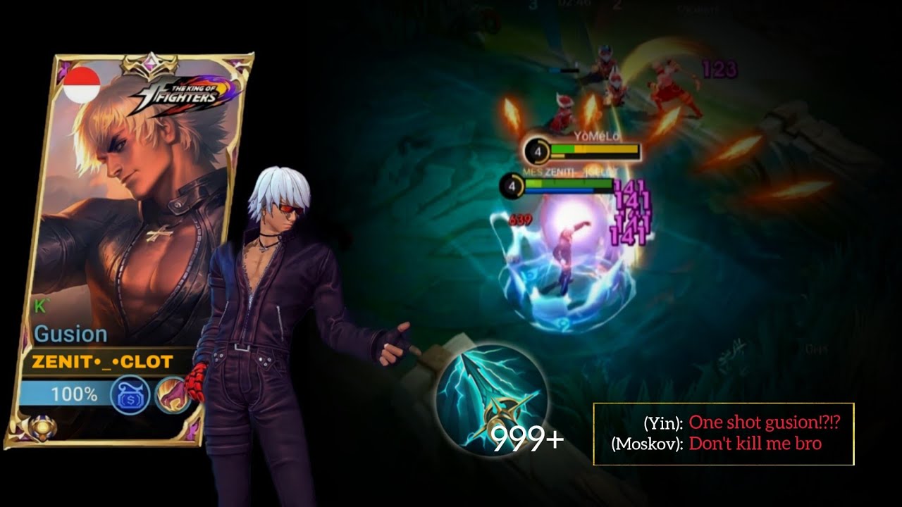 BRUTAL DAMAGE OF GUSION, ENEMY SHOCKED / MLBB GAMEPLAY / ZENITCLOT MLBB 