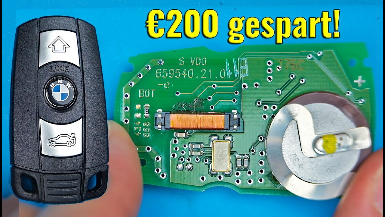 BMW SCHLÜSSEL REPARATUR - Batterie & Gehäuse wechseln / BMW Key Fob Battery Replacement E90 E60 E87