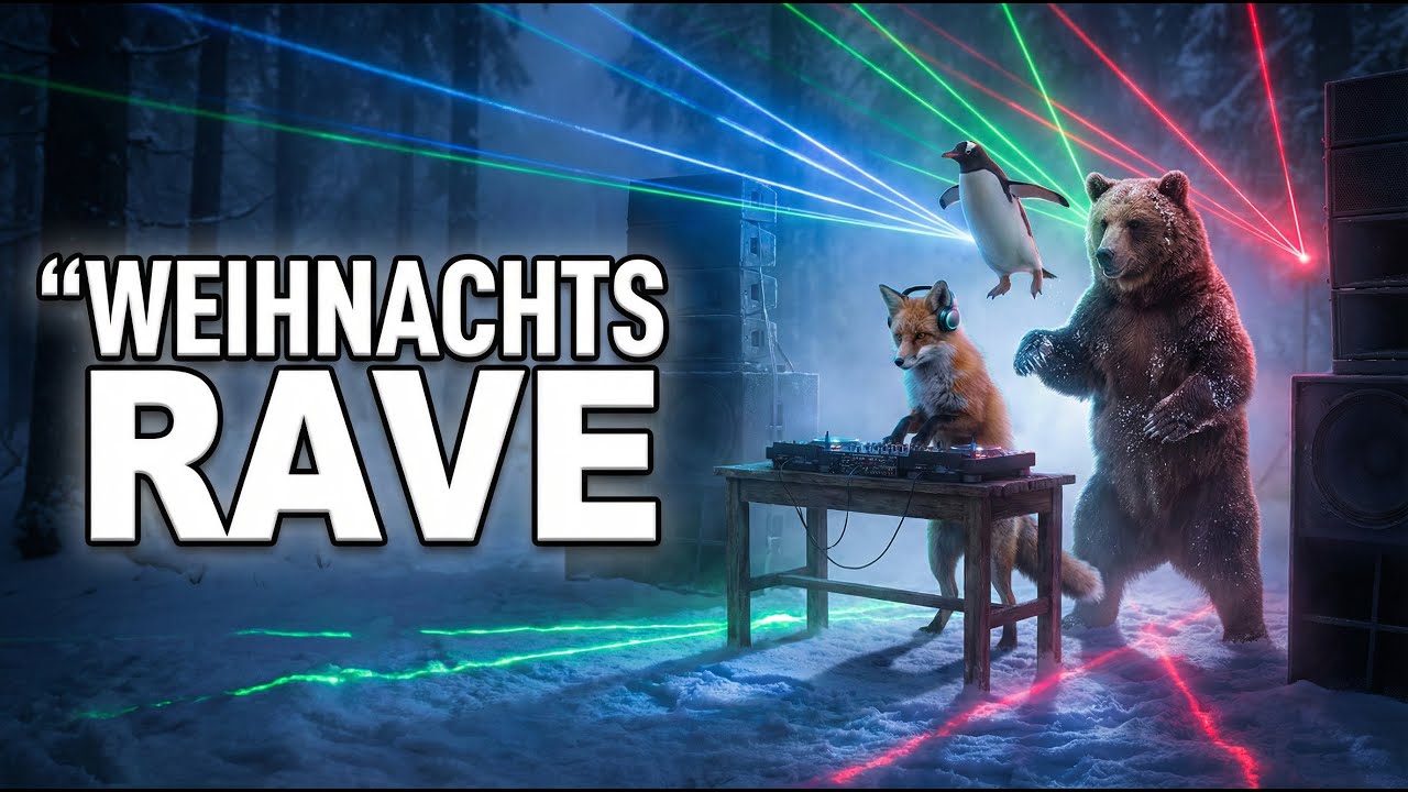 CHRISTMASPARTY ESKALIERT 🐧🔥 | TECHNO TIERE IM WALD