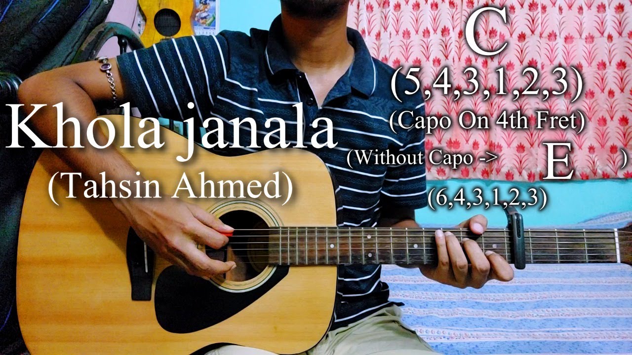Khola janala | Tahsin Ahmed | Easy Guitar Chords Lesson+Cover, Strumming Pattern, Progressions...